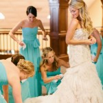 Lazaro Bride style 3167 and Bridesmaids