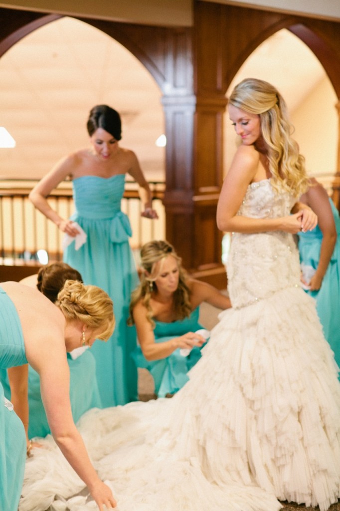 Lazaro Bride style 3167 and Bridesmaids