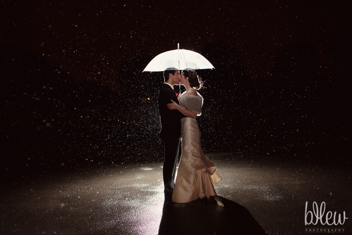 Amy & Mike under the umbrella