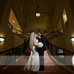 Lazaro Real Bride Ashley on Steps