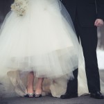 Alexis' pretty shoes and Tara Keely gown